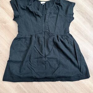 Universal Thread Black Short Sleeve Dress with Pockets